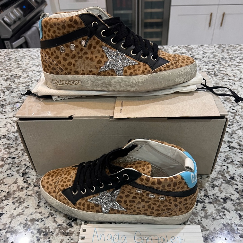 ✨Mid star in pony with animal print and silver star